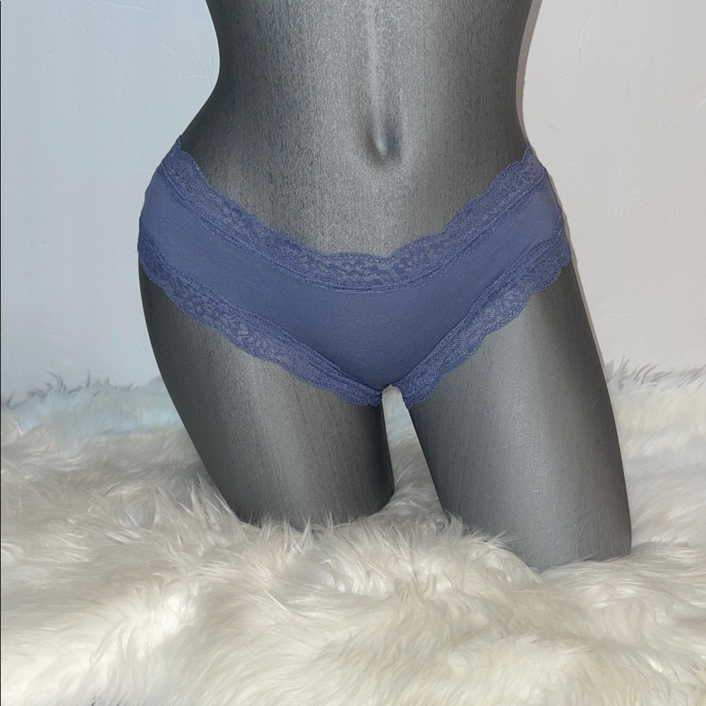 Victoria’s Secret Pink Cotton Lace-Trim Cheeky Cheekster Panty Underwear. NWT